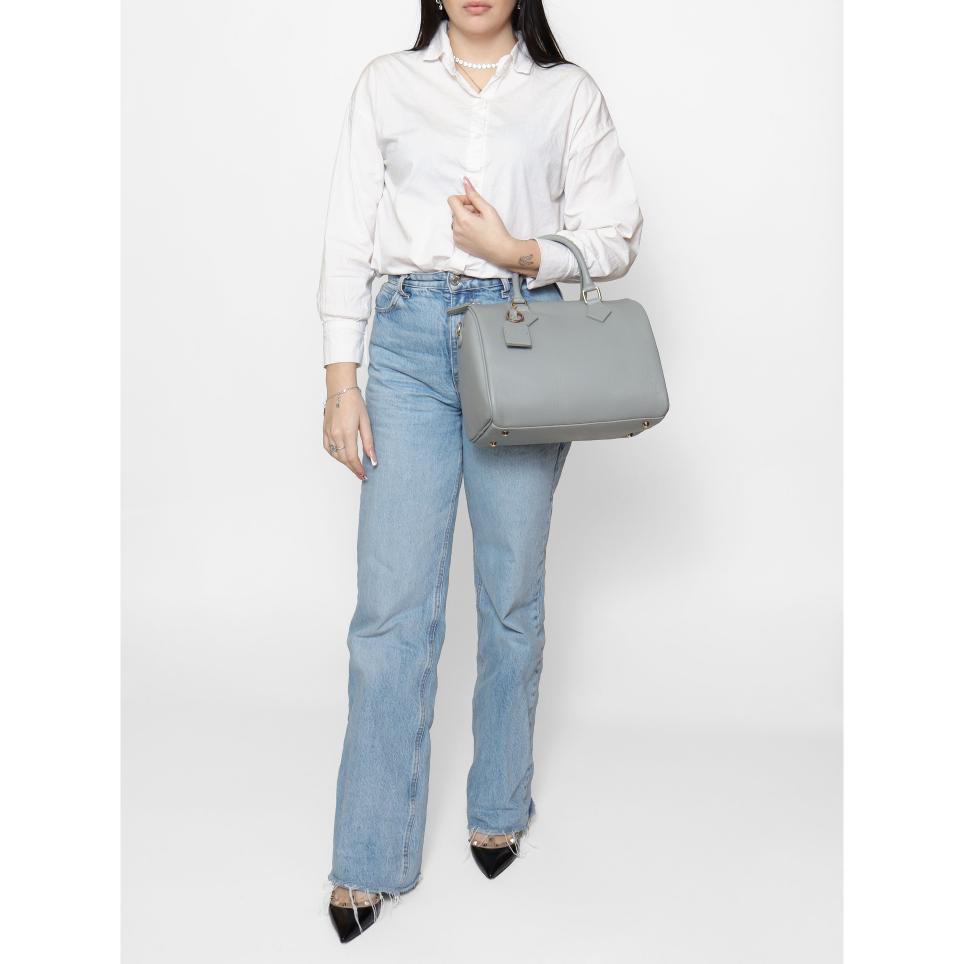 Borsa a bauletto da donna - Modello Aralia - 100% pelle - 30.0 x 23.0 x 18.0 cm