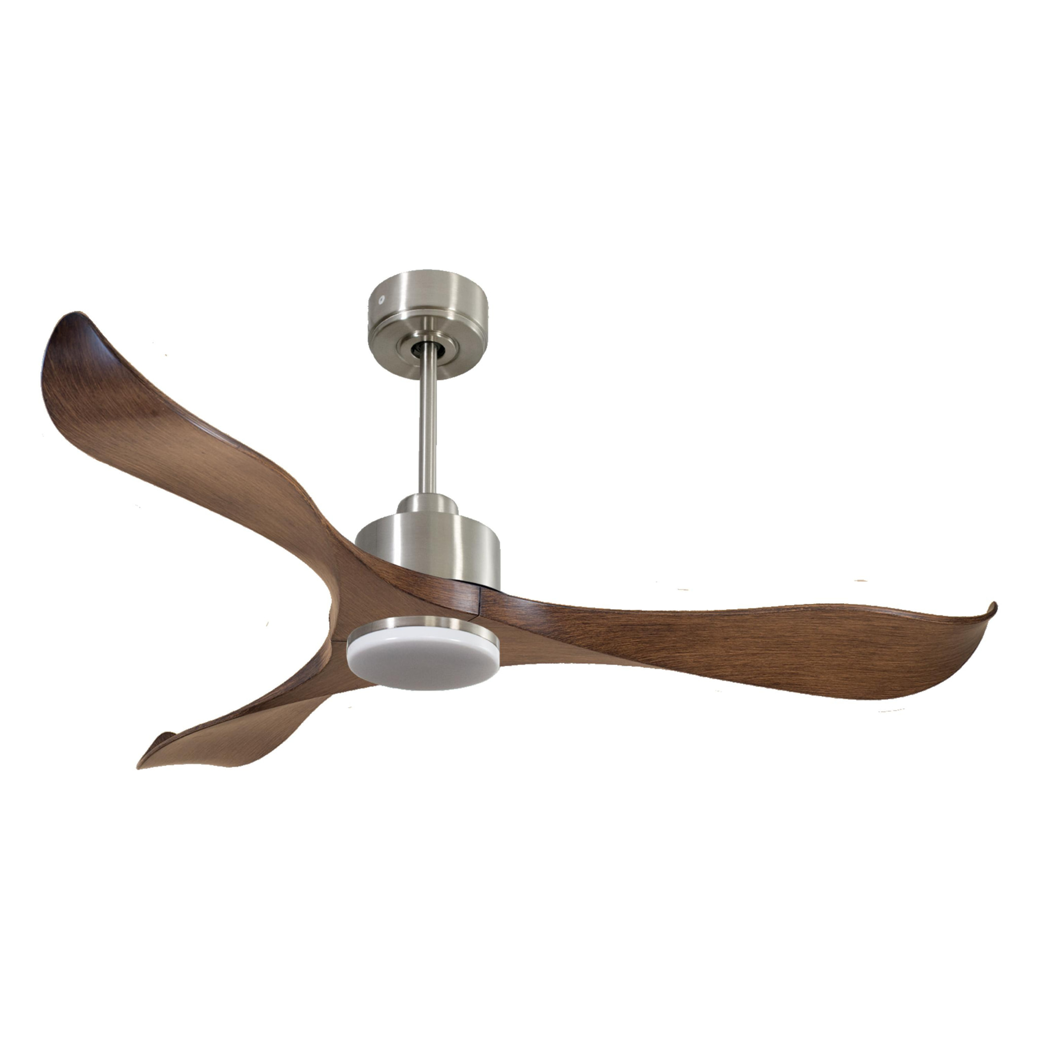 Ventilateur de plafond Réversible  Thermostat Dimmable Wifi Moteur à courant continu Toits en pente Télécommande Lumière à trois tons Adaptateur 2/3 Lames