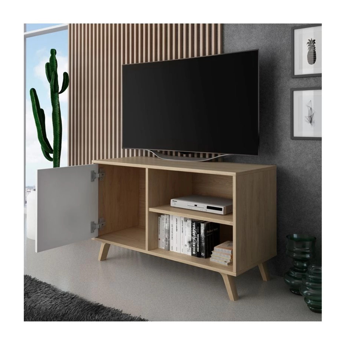 Mueble TV Wind 100 Puccini - Blanco