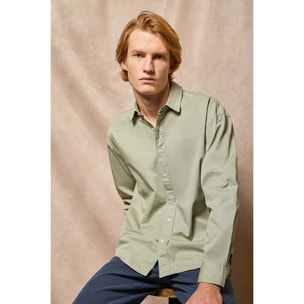 Camisa loose fit verde jade con logo bordado Polo Club