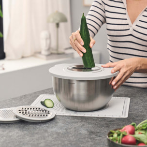 Bol sous vide L / 24 cm, Acier inoxydable, Argent