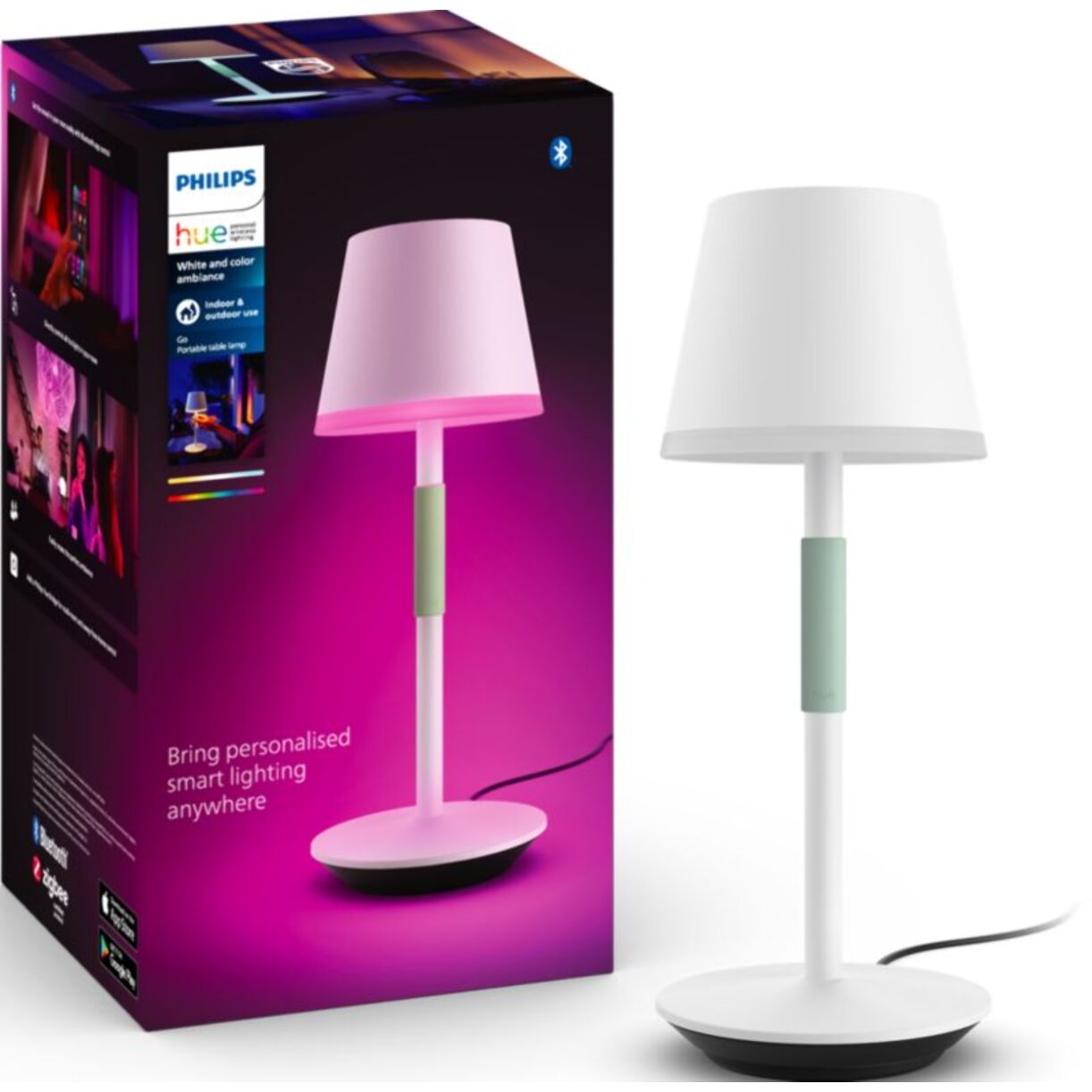 Lampe connectée PHILIPS HUE GO Blanc White&Color Ambiance