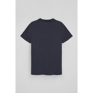 Pack hombre de dos camisetas en azul marino y blanco con cuello redondo y bordado Rigby Go