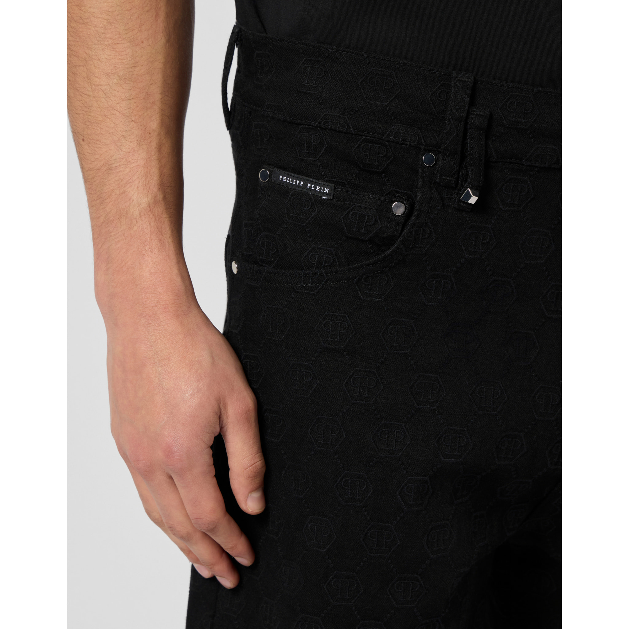 PHILIPP PLEIN Formentera Fit Shorts Embroidery Monogram