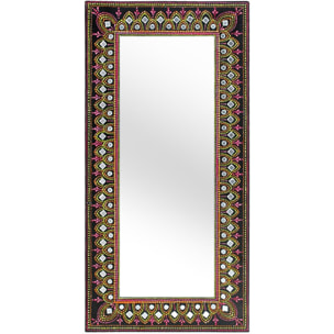 Espejo de Mdf, Trasera en Mdf 46 Cm Estilo Étnico Decorativo