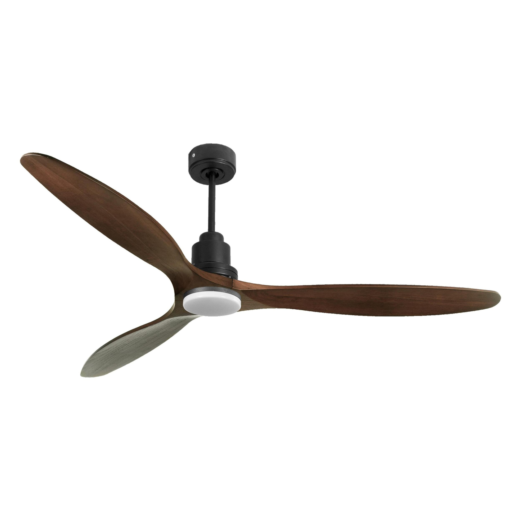 Ventilateur de plafond Réversible  Thermostat Dimmable Wifi Moteur à courant continu Toits en pente Télécommande Lumière à trois tons Hypersilence Mémoire