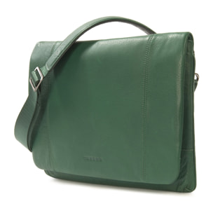 Borsa a tracolla  unisex In Vera pelle Made in Italy 23,5x34x4,5 cm