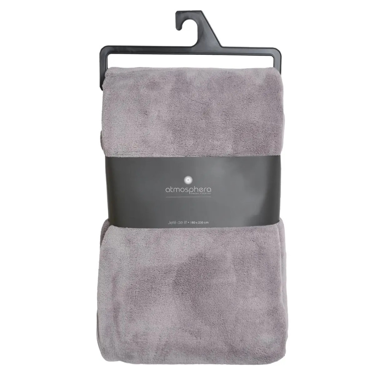Plaid microfibre gris 180x230cm