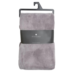 Plaid microfibre gris 180x230cm