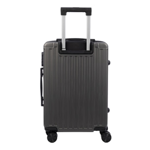 Set di 3 valigie Trolley, in materiale leggero ABS ad alta resistenza con angoli rinforzati. Chiusura combinata e 4 ruote doppie removibili e girevoli a 360°.