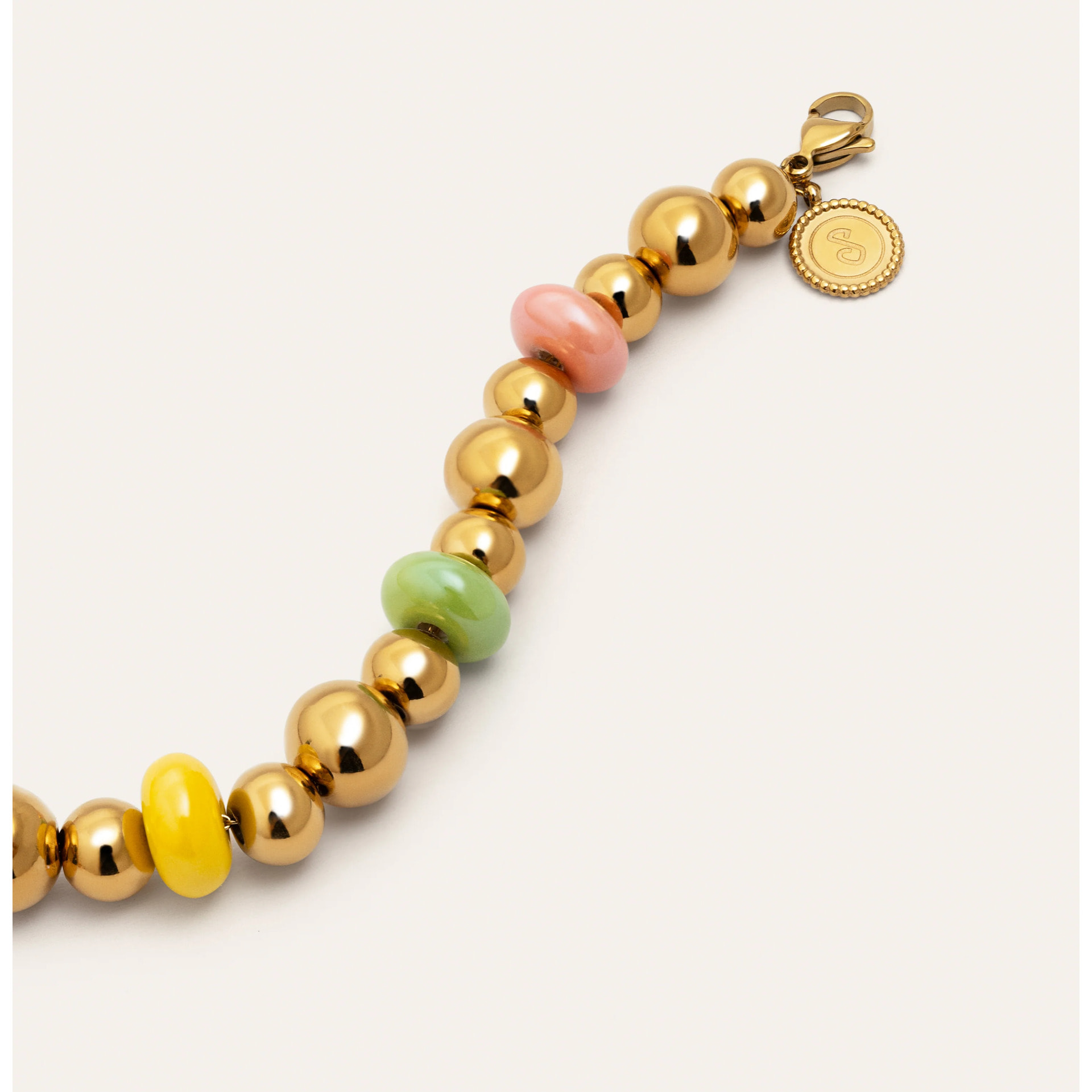 Pulsera Color Bomb Acero Baño Oro