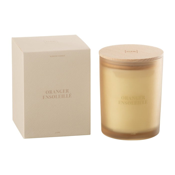 J-Line bougie parfumée Accords Essentiels - Oranger Ensoleillé - jaune - 52H