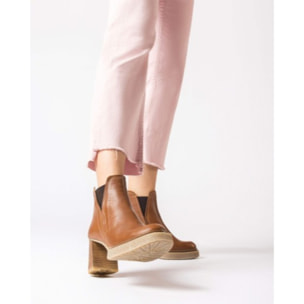 Botín MIERA Marrón. Tacón: 7cm