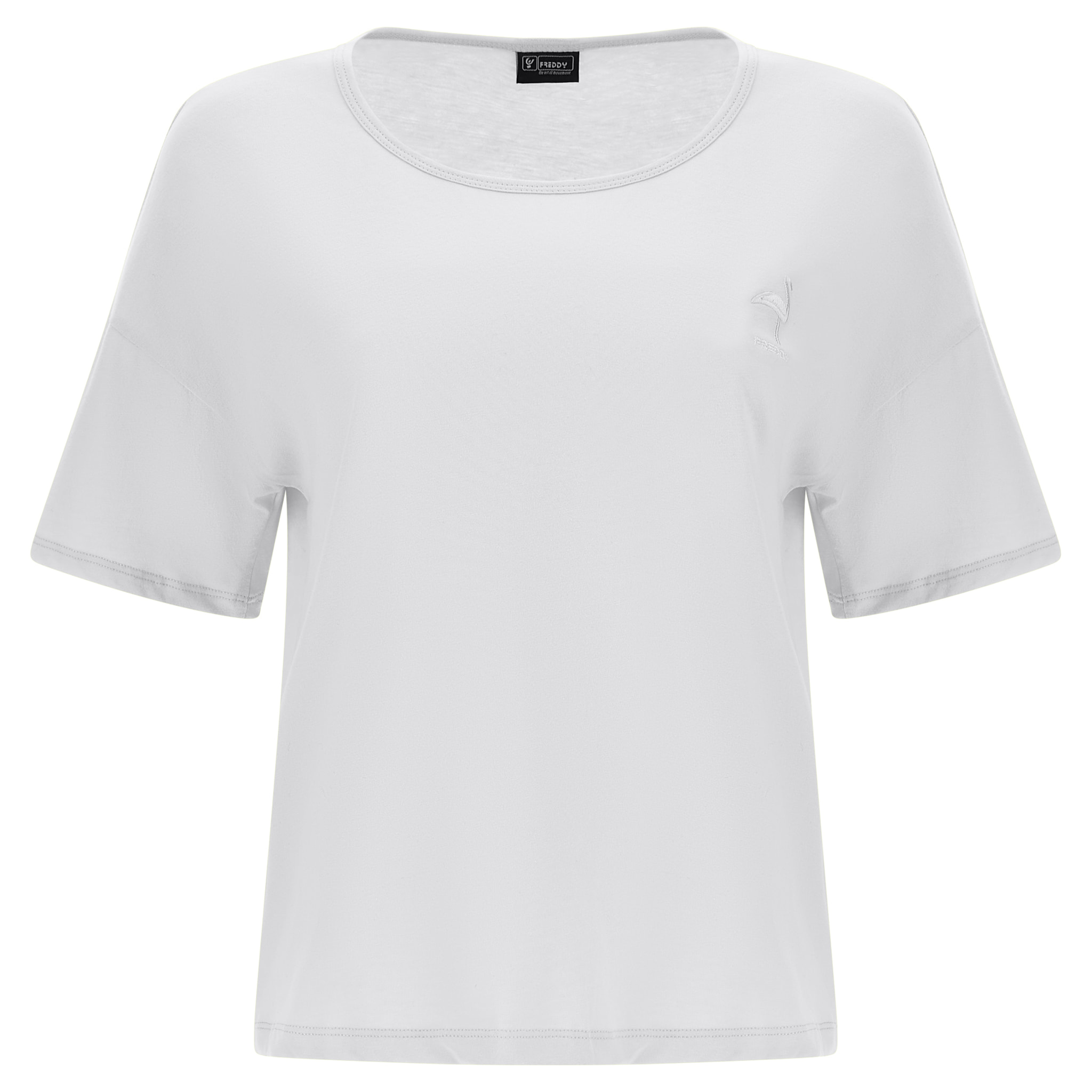 T-shirt in jersey leggero con patch fenicottero in tono