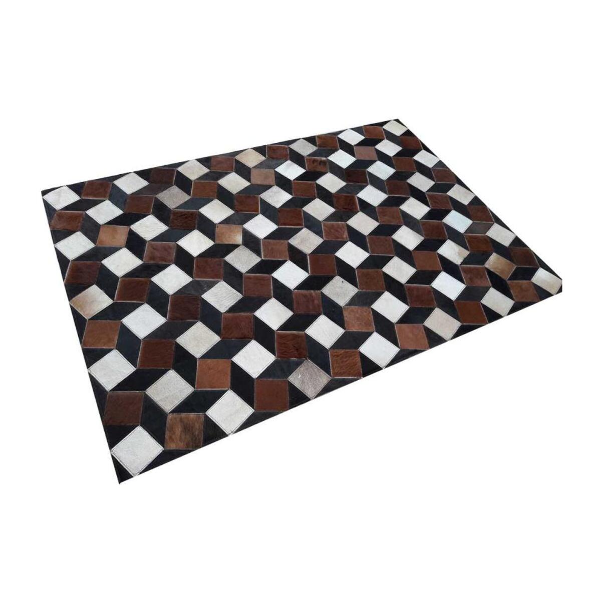 Tapis peau de vache kilim fait main