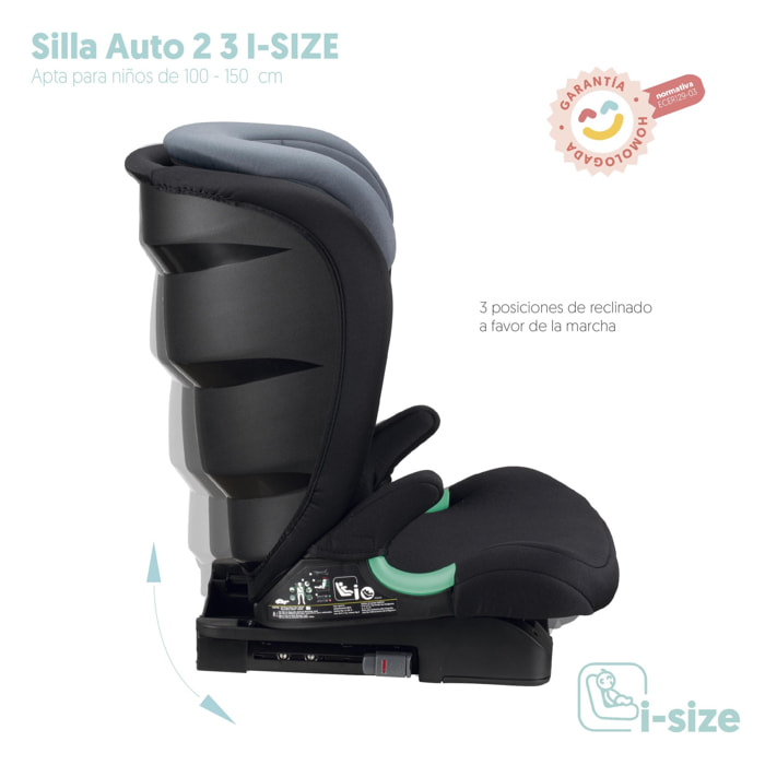 Silla Auto 2-3 I-SIZE JUNO Gris