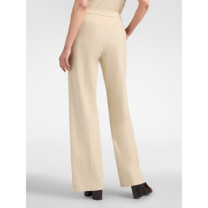 Elena Mirò - Pantaloni dritti in misto viscosa - Beige