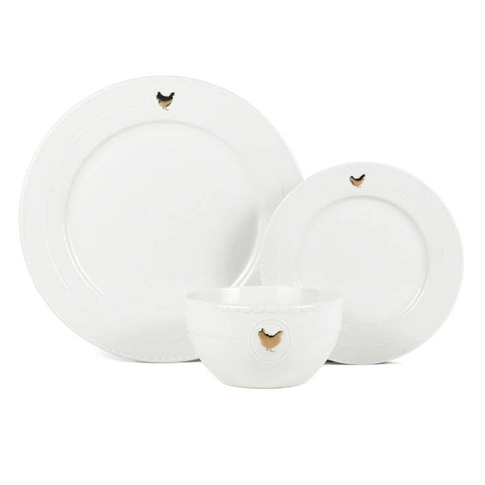 Service de table 18 pièces en porcelaine
