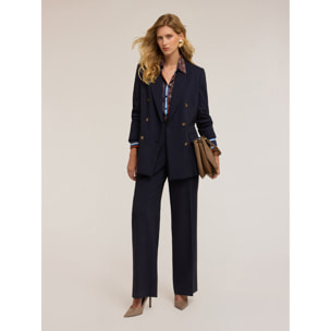 Motivi - Chaqueta larga cruzada - Azul