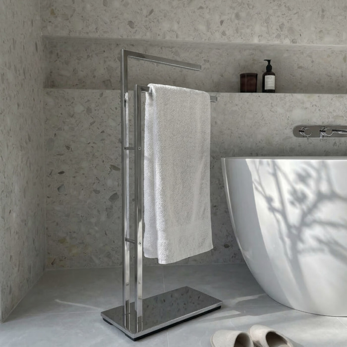 MSV Porte Serviettes 2 branches Acier SANTA CATARINA Chrome