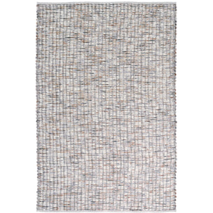 Tapis salon et chambre fait main en laine motif faux uni FIDE