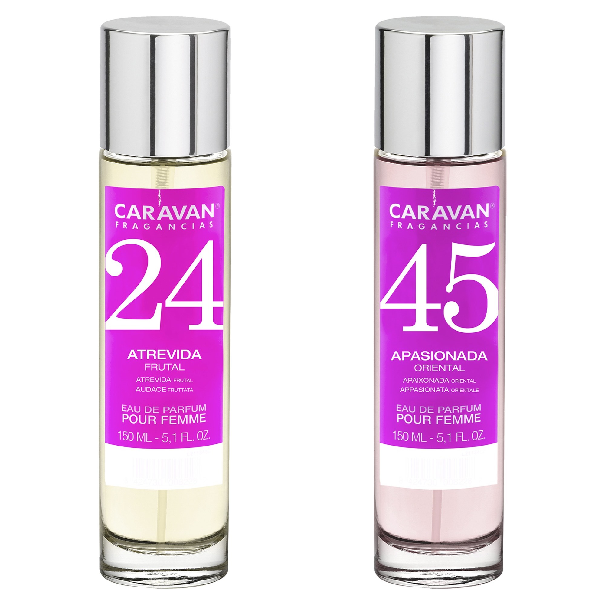Set de 2 perfumes caravan para mujer nº45 y nº 24