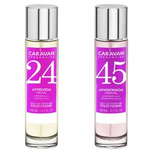 Set de 2 perfumes caravan para mujer nº45 y nº 24