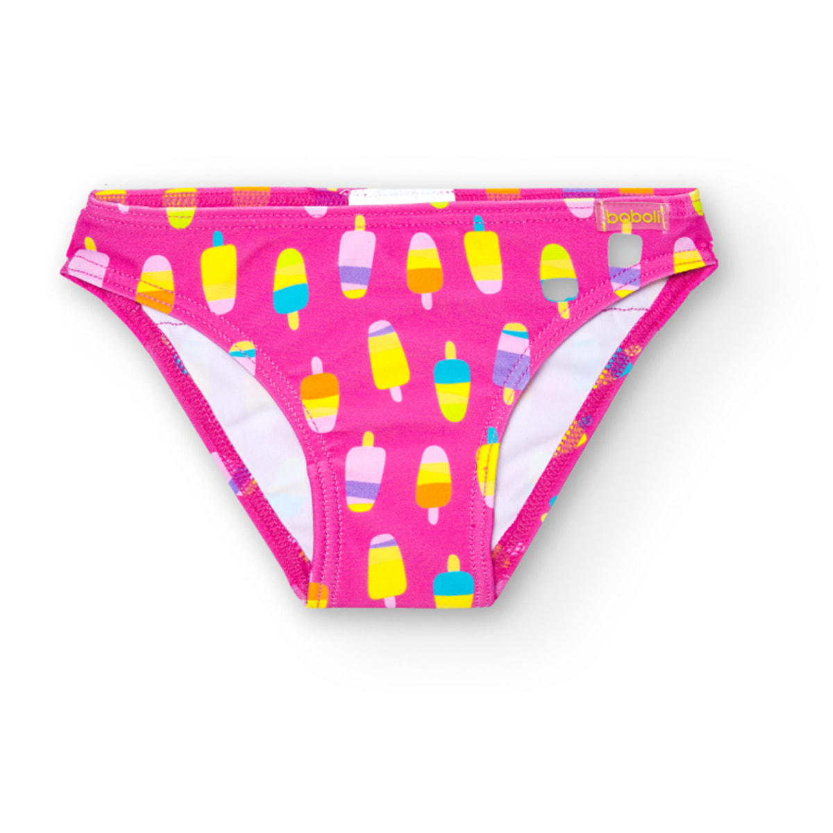 Braguita estampada niÃ±a, poliamida, estampado fucsia