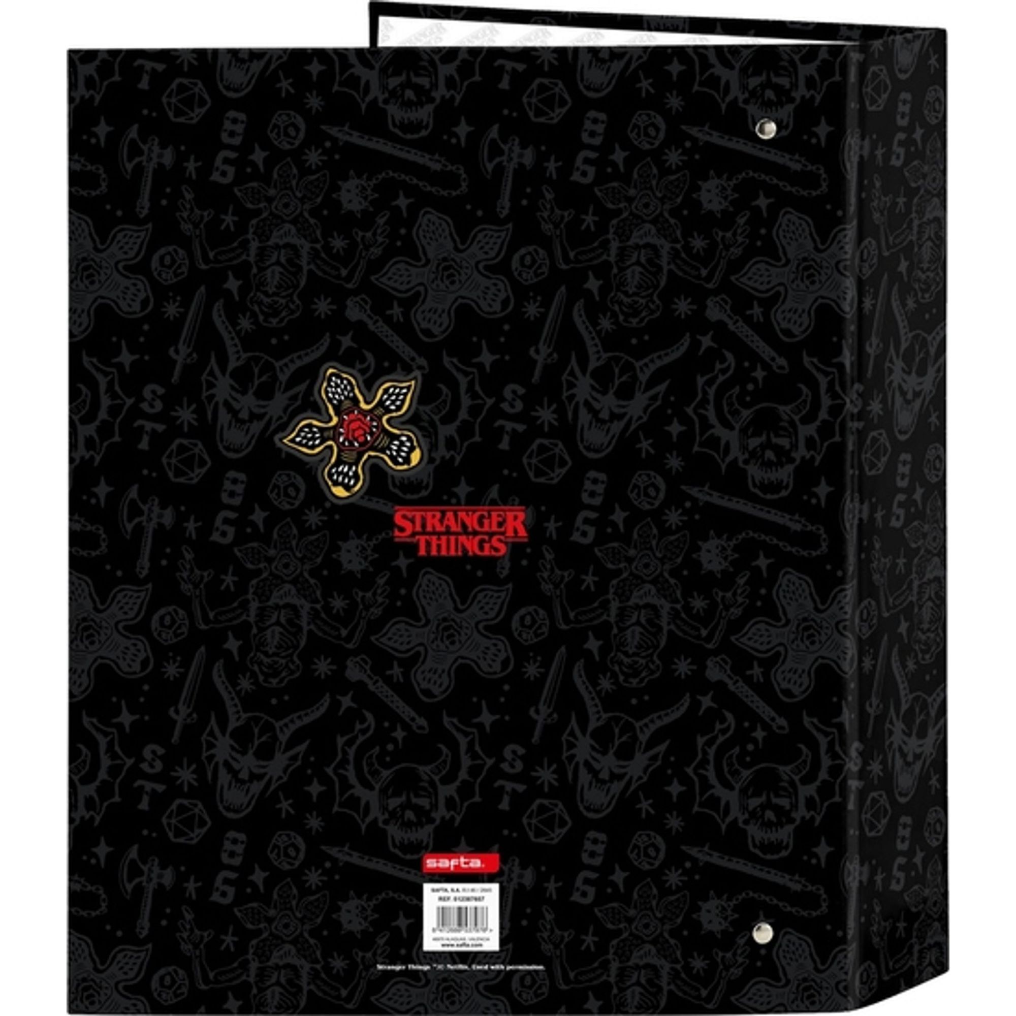 Carpeta f. 4 anillas 35mm lomo ancho stranger things