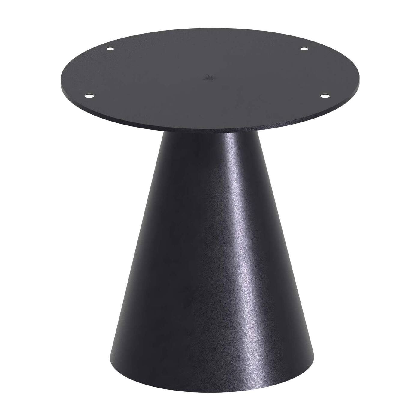 Artù - Base a cono per tavolo da pranzo rotondo, metallo colore nero