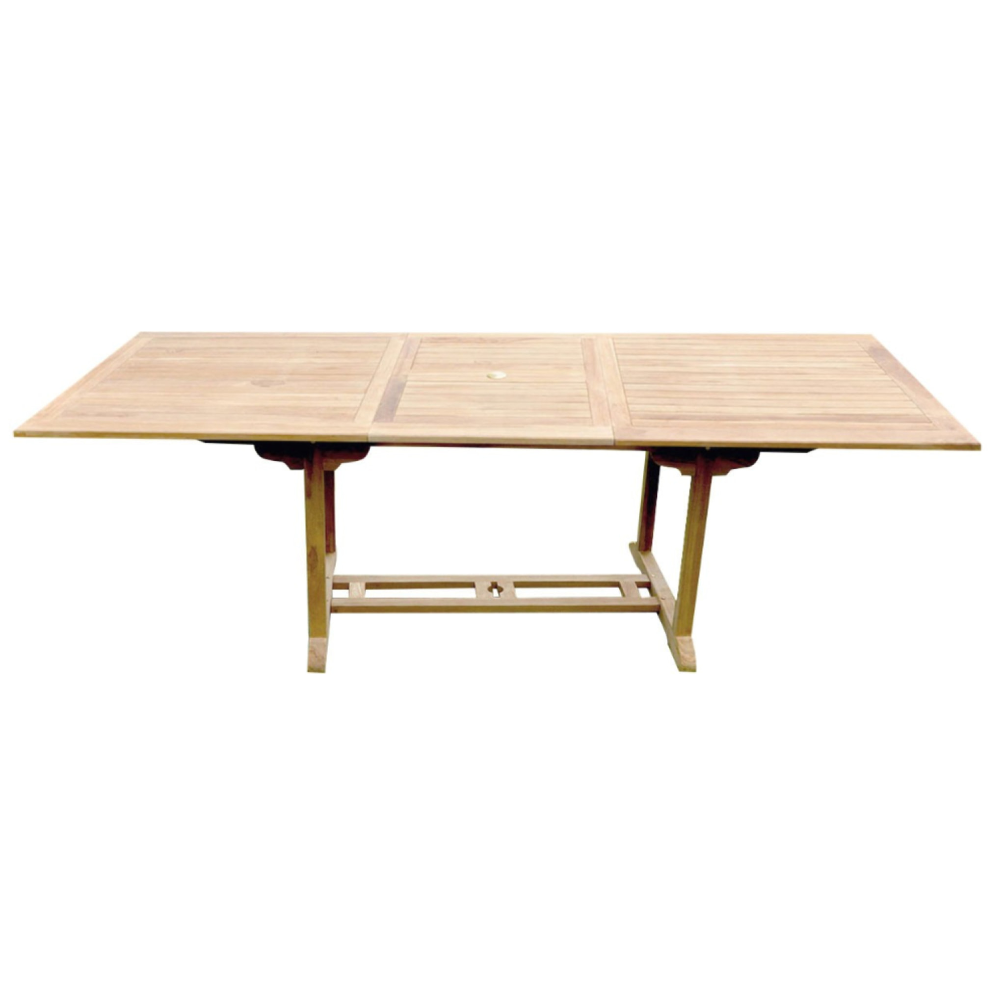 ADAGNA Salon de jardin en teck massif 8-10 personnes rectangulaire 8 chaises