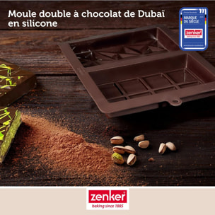 Set pâtisserie avec double moule à chocolat de Dubaï, 2 bols à mixer, verre mesureur et spatule Zenker