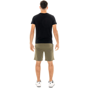Set completo da uomo con t-shirt e pantaloncino mimetico Leone Military 1947