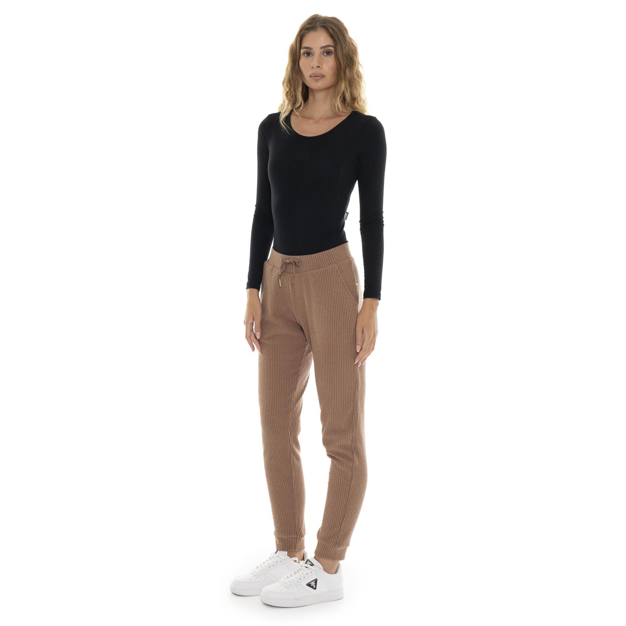 Pantalone da donna invernale in costina con polsini "Relaxed"