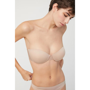 Reggiseno multiposizione senza spalline beige, coppe B e C