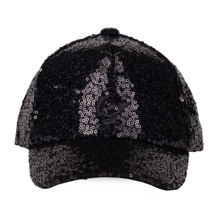 Berretto Junior stile baseball con paillettes e logo omino