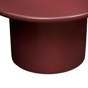 Table basse Douglas ronde D.80cm rouge