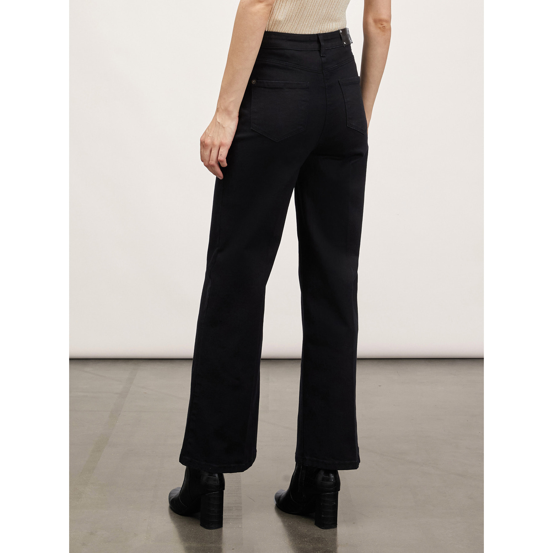 Motivi - Vaqueros wide leg modelo Lila - Negro