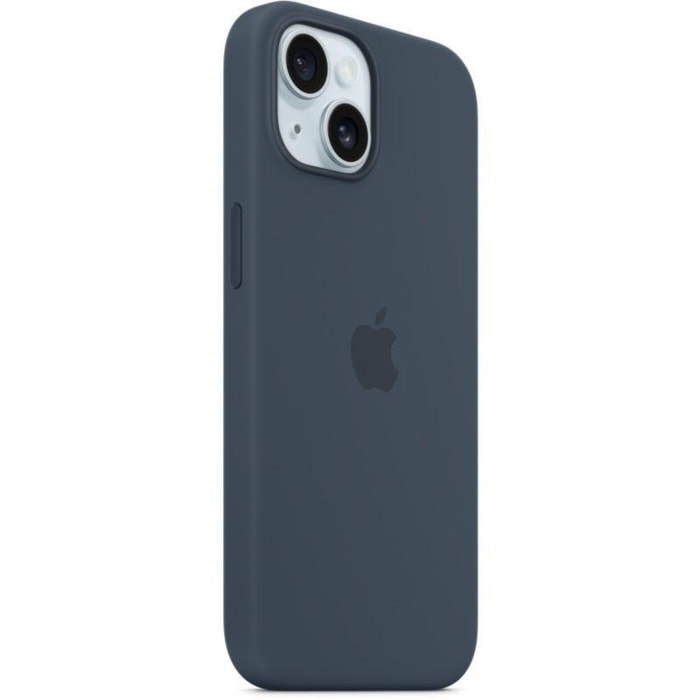Coque APPLE iPhone 15 MagSafe silicone Bleu Orage
