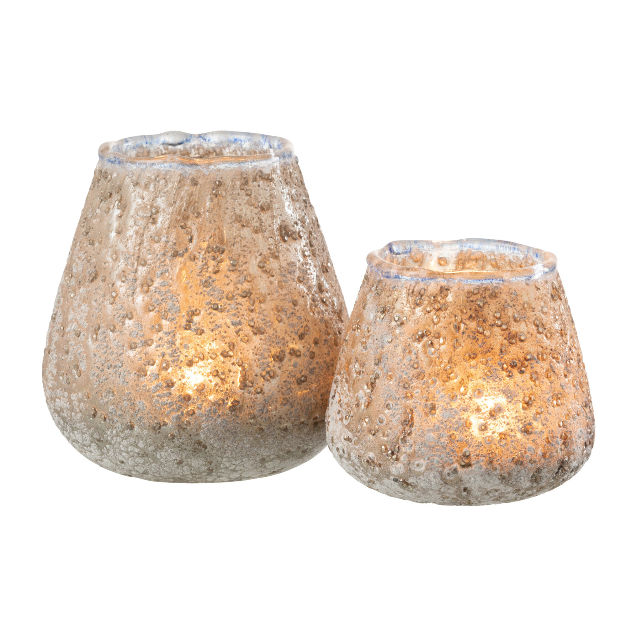 J-Line bougeoir - verre - gris - medium