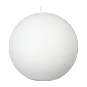 Bougie boule rustique "Olia" blanc 445g