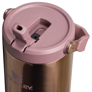 Botella de agua Isotermica Con Pajita - 0,89L - ICEFLOW™ FLIP STRAW 2.0 TUMBLER - Polished Rose Gold