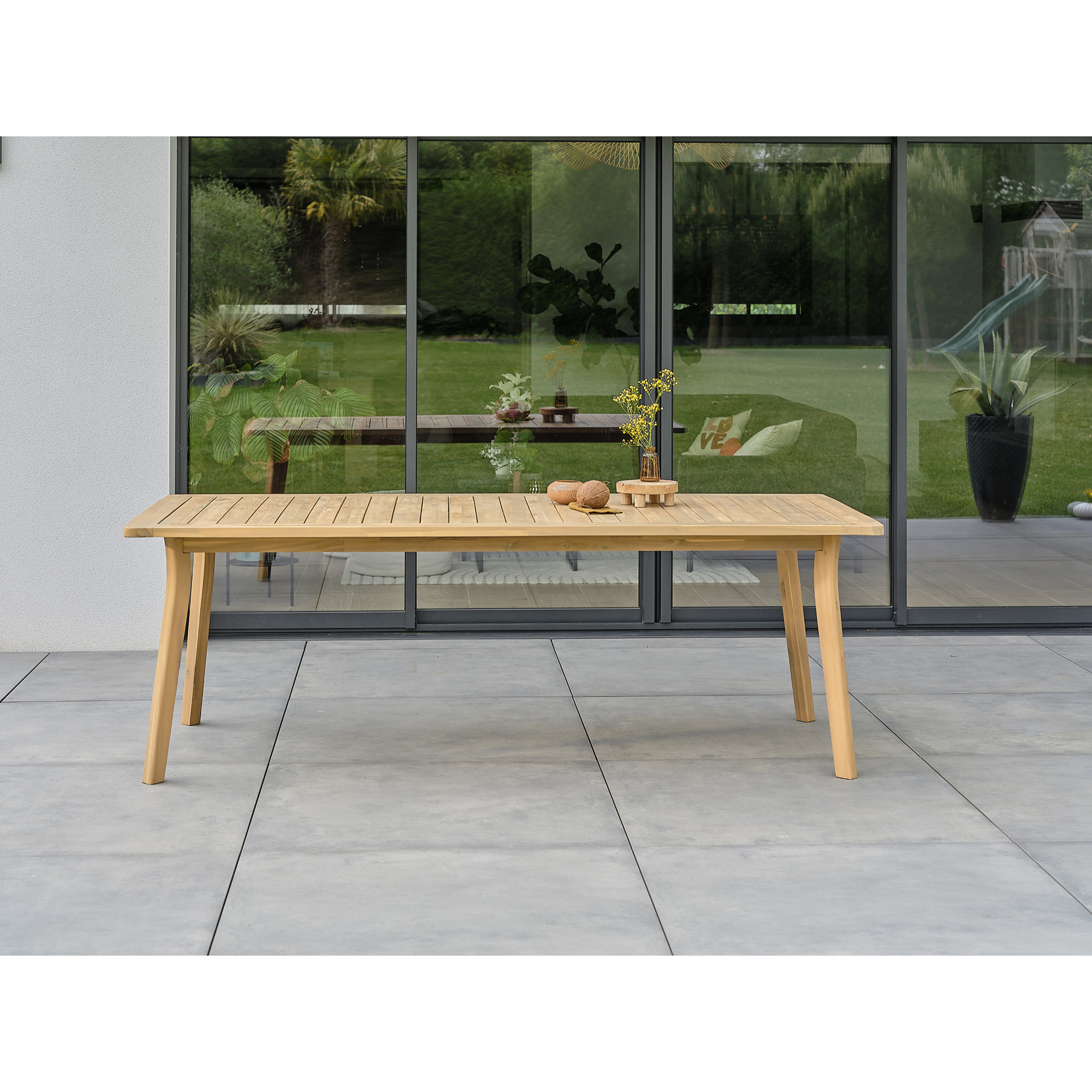 LISO - Table de jardin 8 places - Acacia
