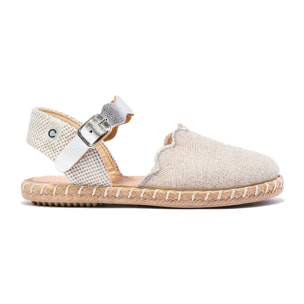 Conguitos - Sandali estivi in juta con zeppa per bambina comodi