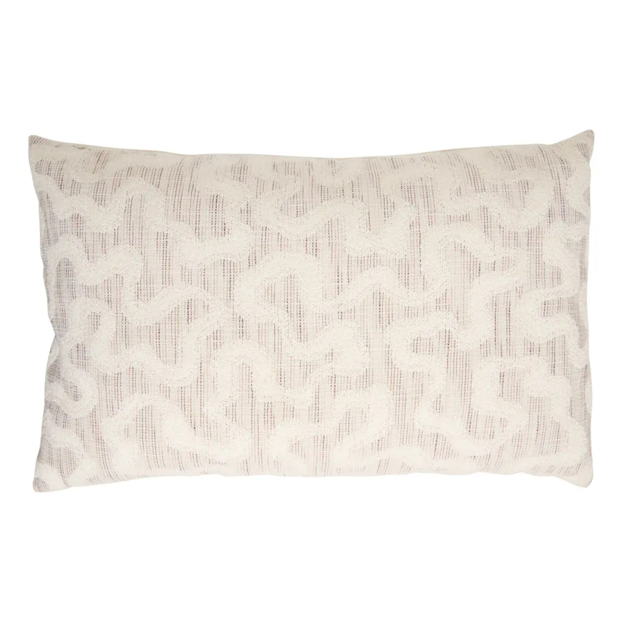 Coussin Betima rectangulaire 50x80cm blanc