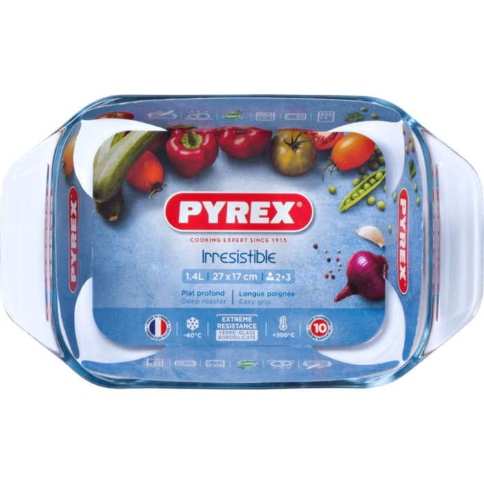 Plat au four PYREX rectangulaire 27x17 cm Irresistible