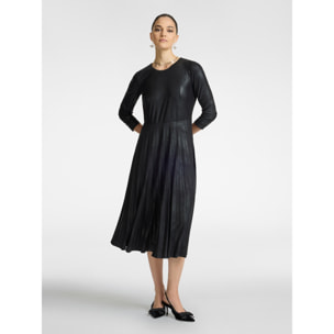 Elena Mirò - Vestido con falda plisada - Negro