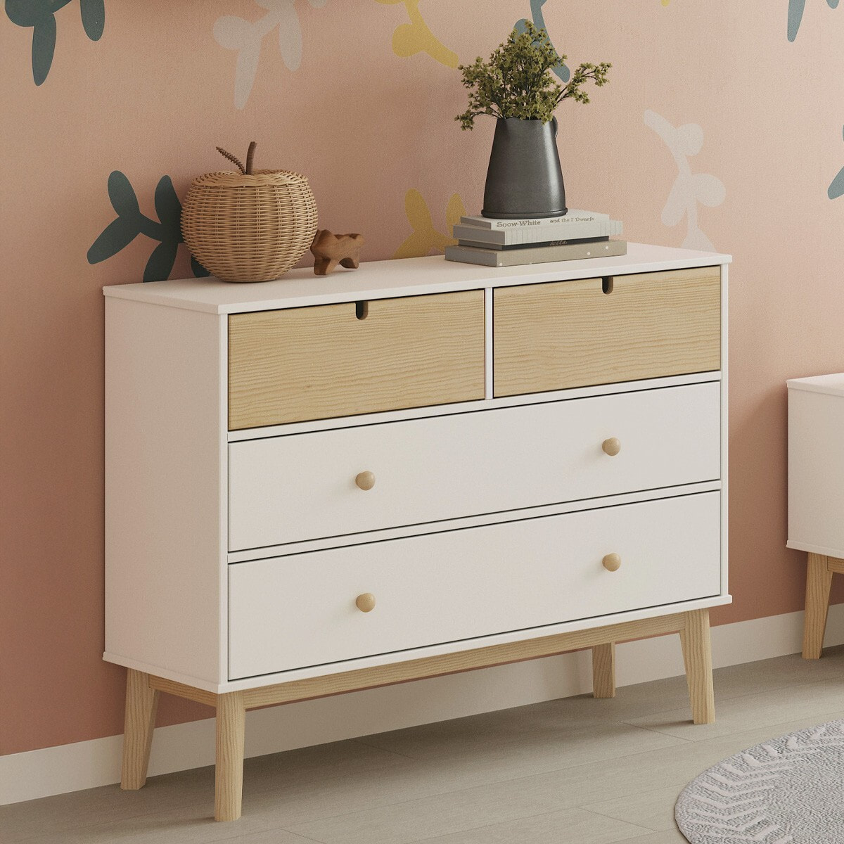 Commode enfant 4 tiroirs en bois - LUCY