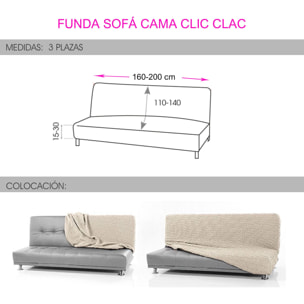 Funda Sofá Cama Clic Clac 3 Plazas STRA Caldera Nordic-Home