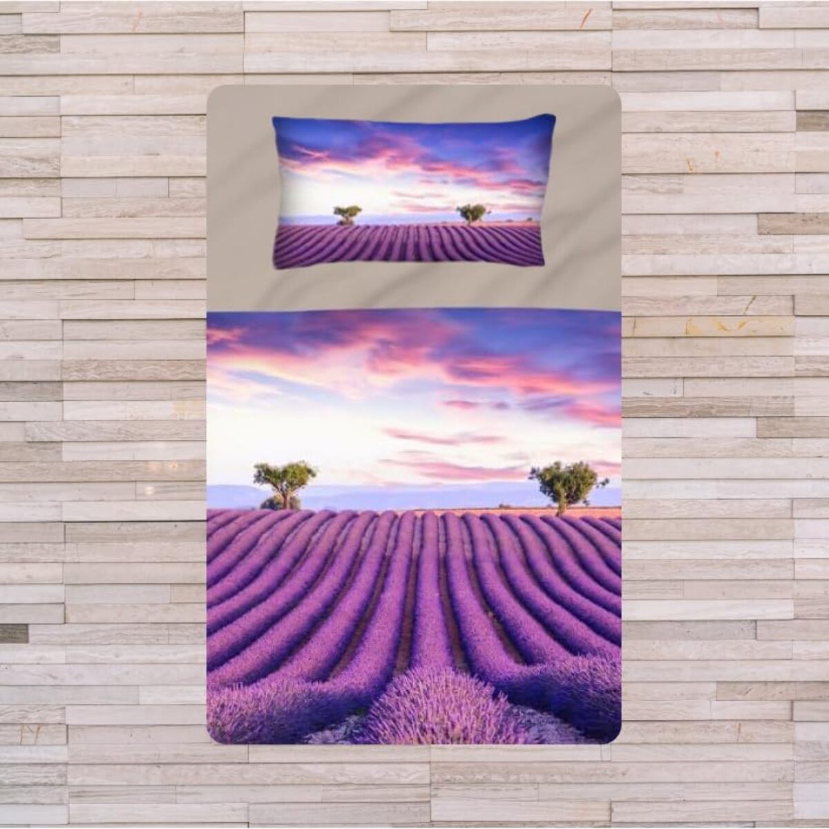 Completo lenzuola singolo in cotone con stampa alta qualità, set letto con lenzuolo sopra, sotto con angoli e federa, morbido e traspirante per pelli sensibili, colori brillanti e resistenti ai lavaggi, certificato OEKO-TEX, comfort quotidiano